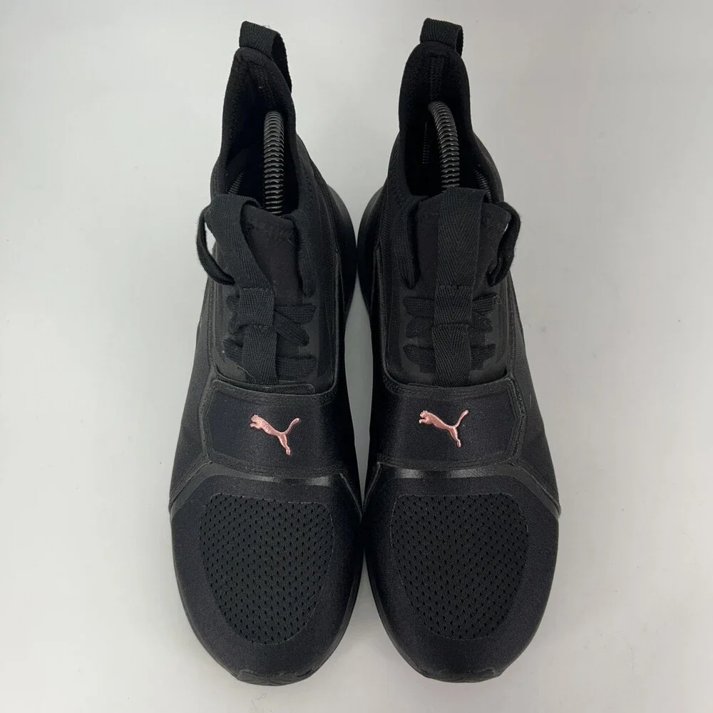 PUMA Ignite Shoes Womens Size 9 Black Mesh Mid Top Training Sneakers 190818 05